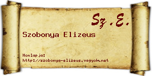 Szobonya Elizeus névjegykártya
